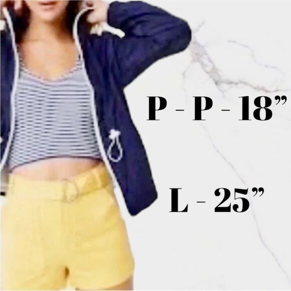 Forever 21 Navy Blue White Full Zip Jacket Size M EUC - Picture 12 of 16